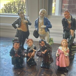 Royal Doulton Charles Dickens Characters Hand-Painted Ceramic Figurines